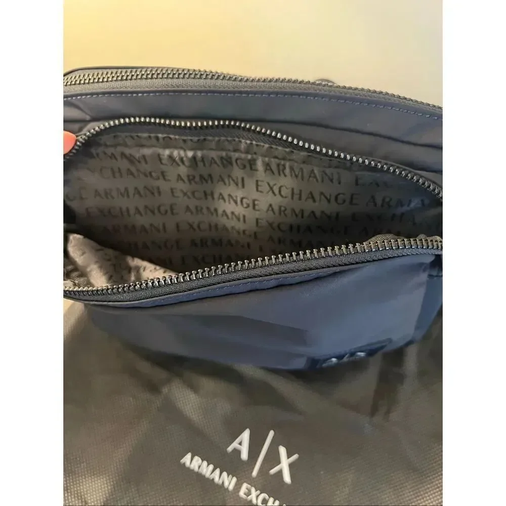 A|X Armani Exchange Blue Edition Messenger Crossbody Bag